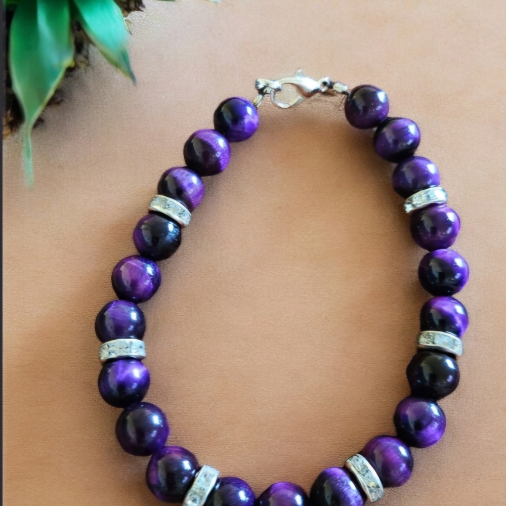 Elegant Purple Beaded Bracelet